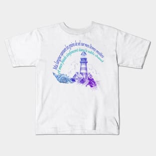 French Summer Beach Quote In Blue Kids T-Shirt